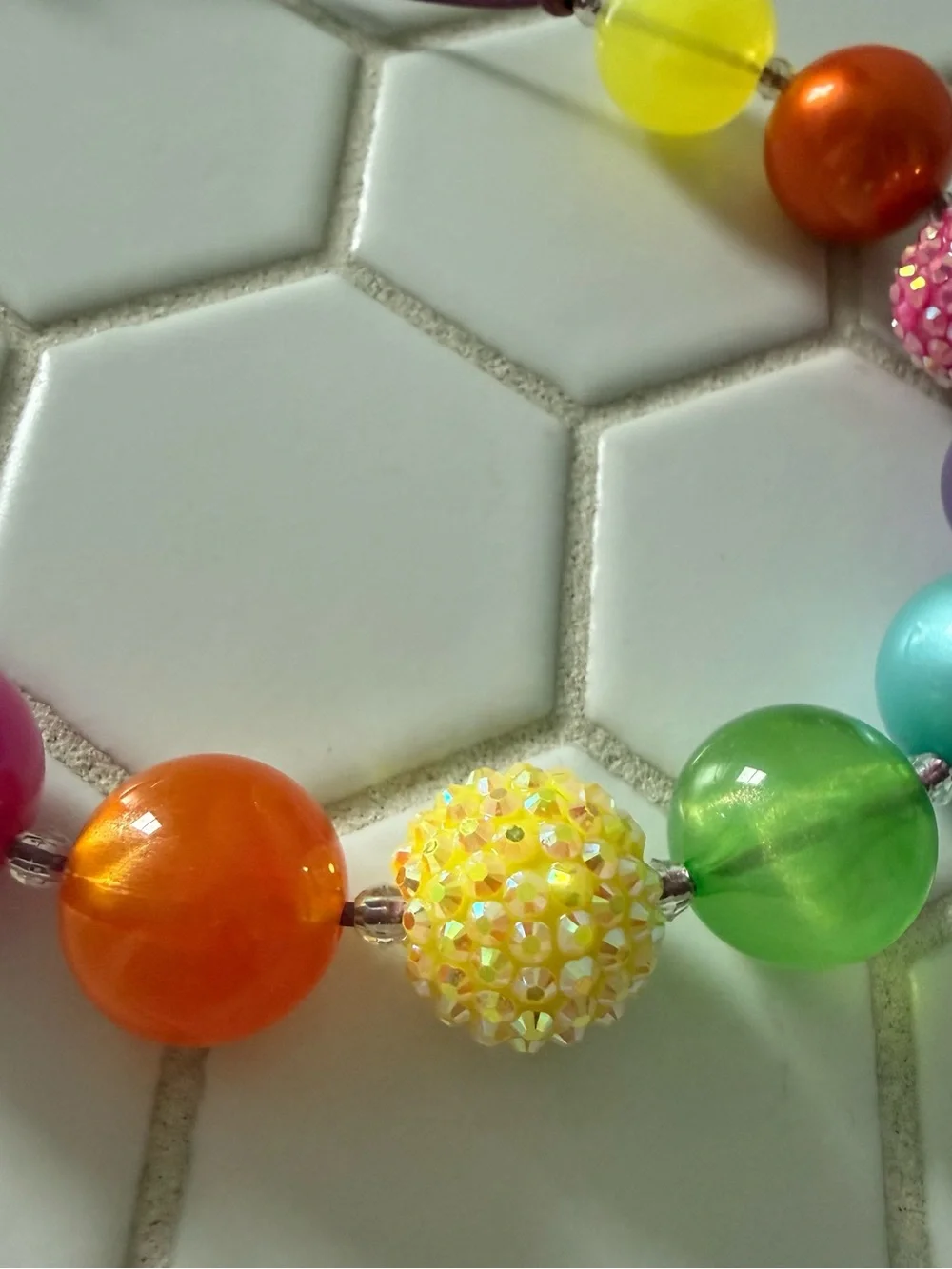 Kids Colorful Bead Necklace - Multicolor